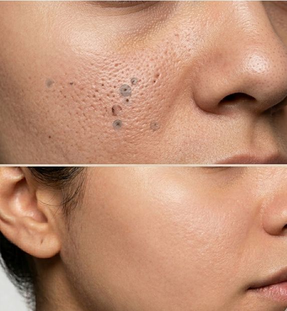 open pores