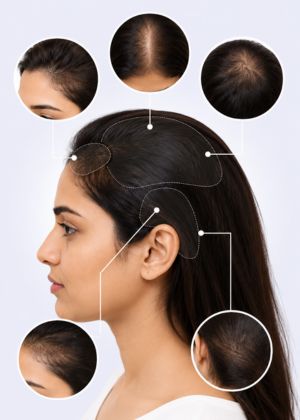 PRP Hair loss treatment areas